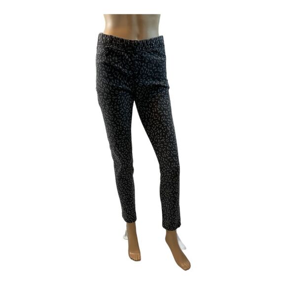 Cherokee Women’s Pants Stretch Jeans Leopard Print Size 16 Gray Pullover Pants - Picture 1 of 12